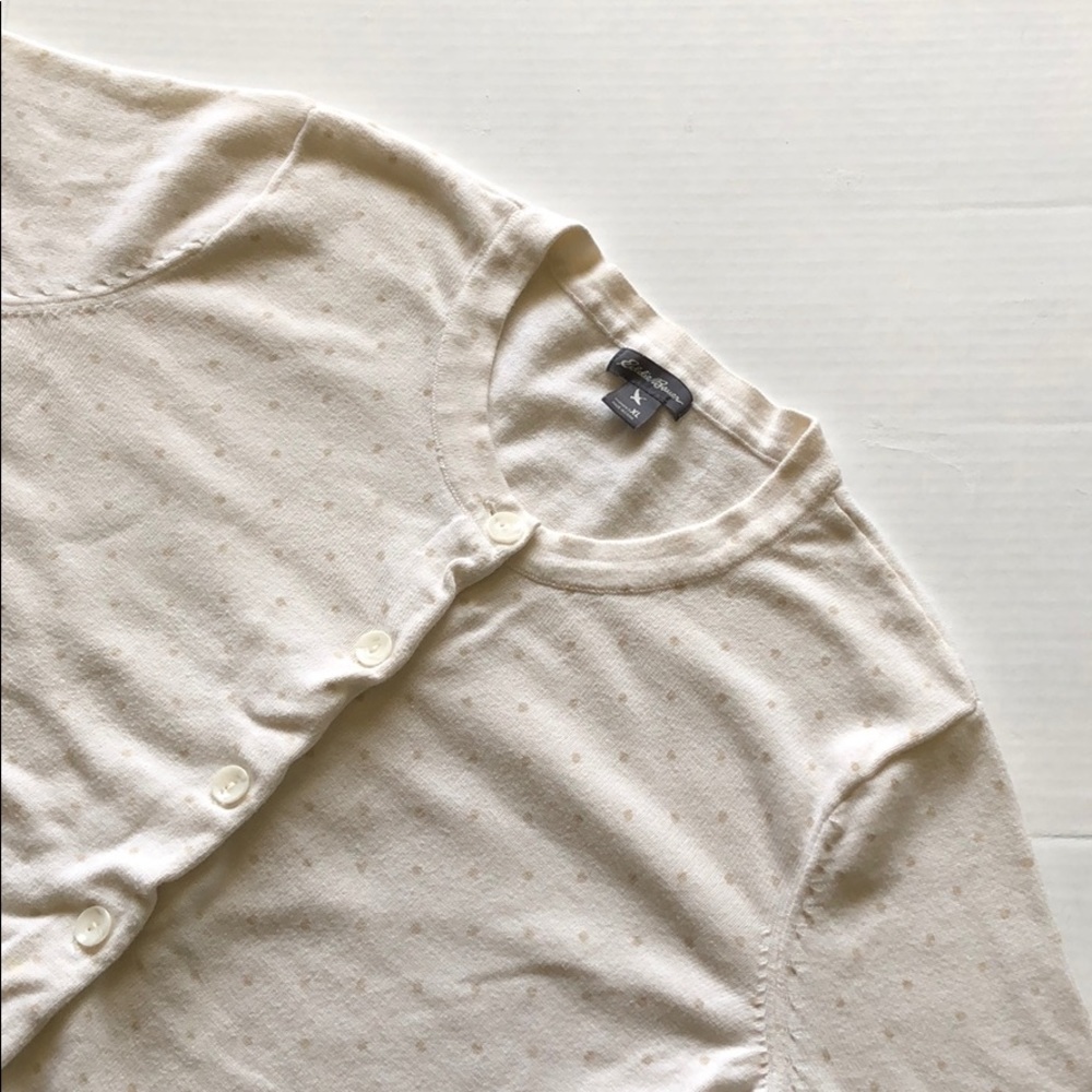 Eddie Bauer Polka Dot Cardigan